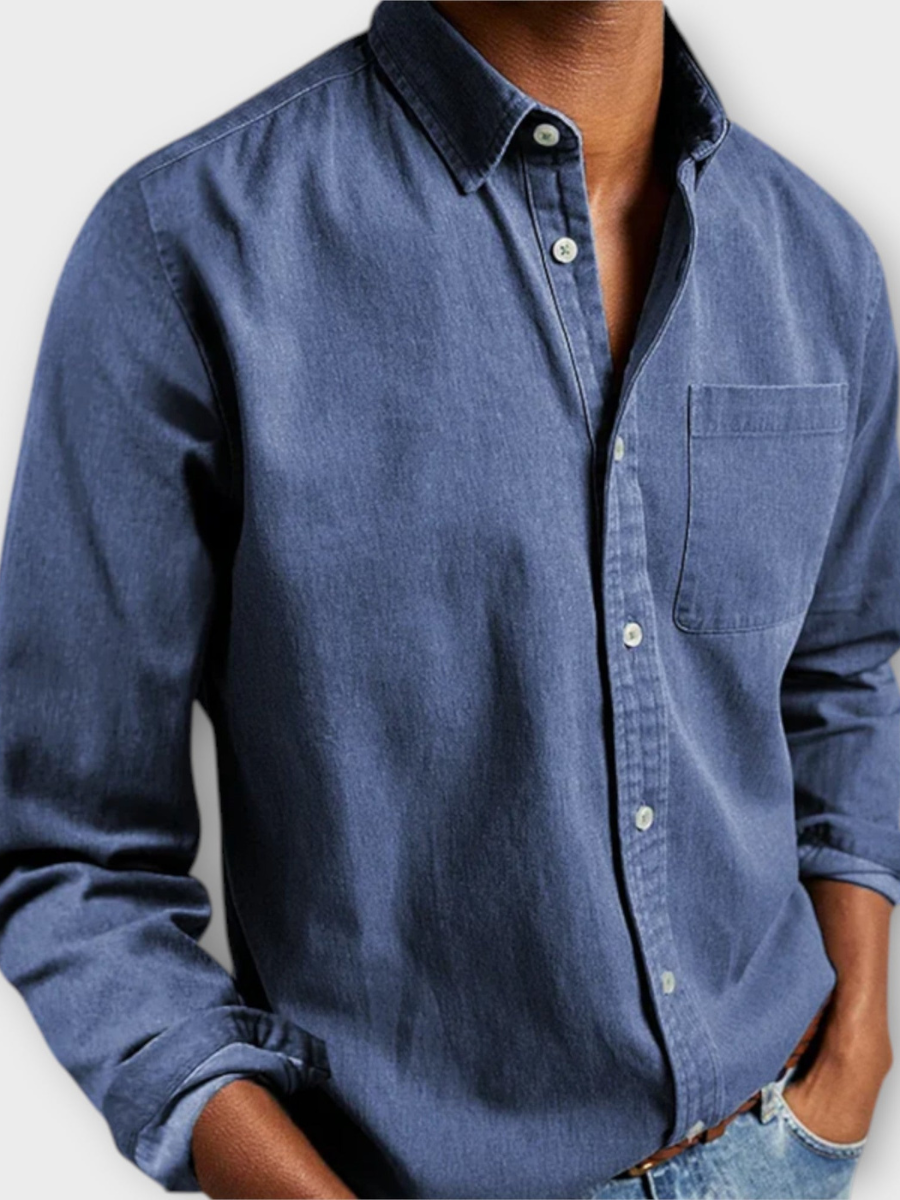 Chemise artisanale à col classique pour homme — Maison Valérie