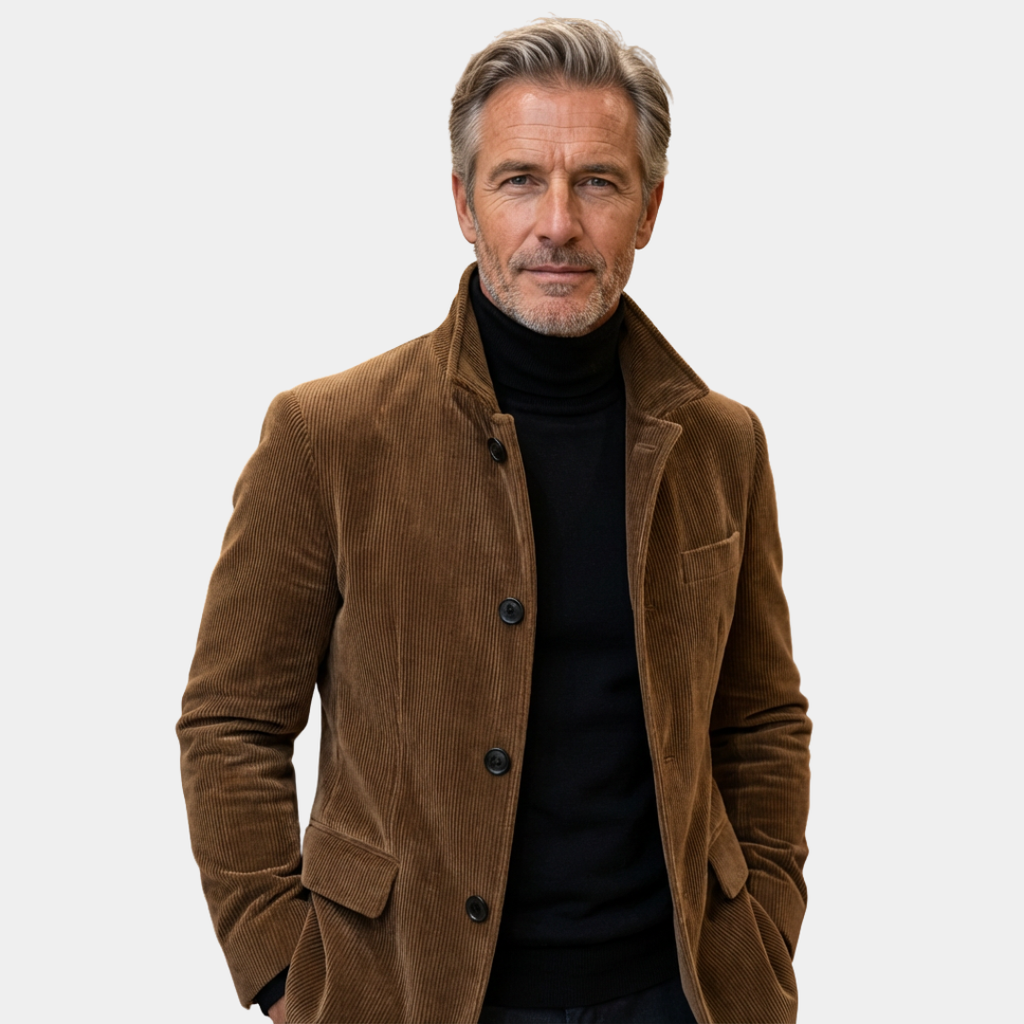 MAISON VALÉRIE | Veste classique en velours côtelé pour homme