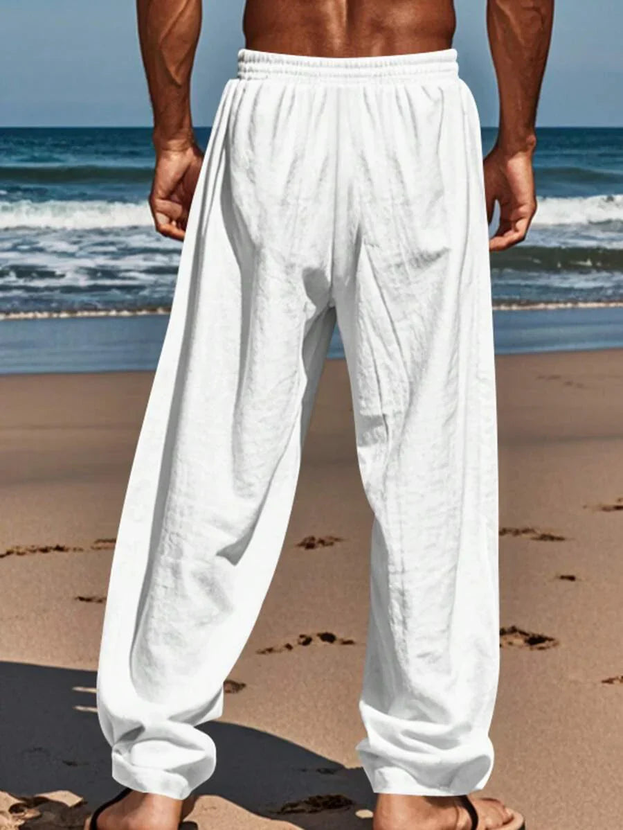 Mathis pantalon léger en lin avec cordon
