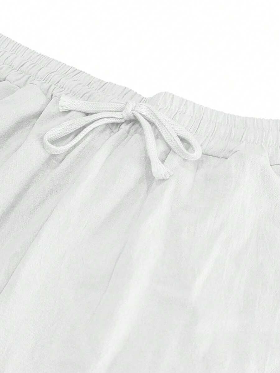 Mathis pantalon léger en lin avec cordon