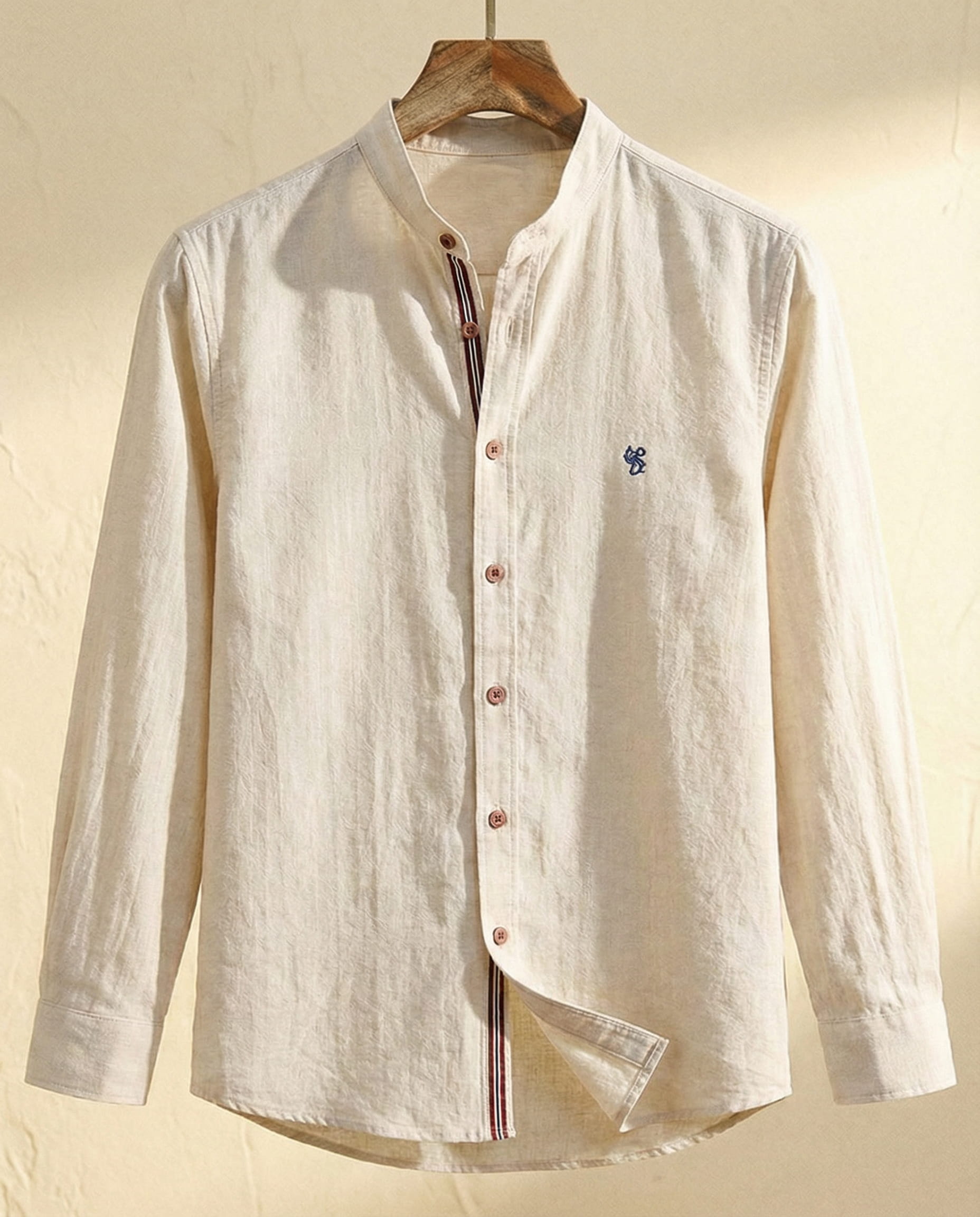 MAISON VALÉRIE | Chemise élégante col mao pour homme