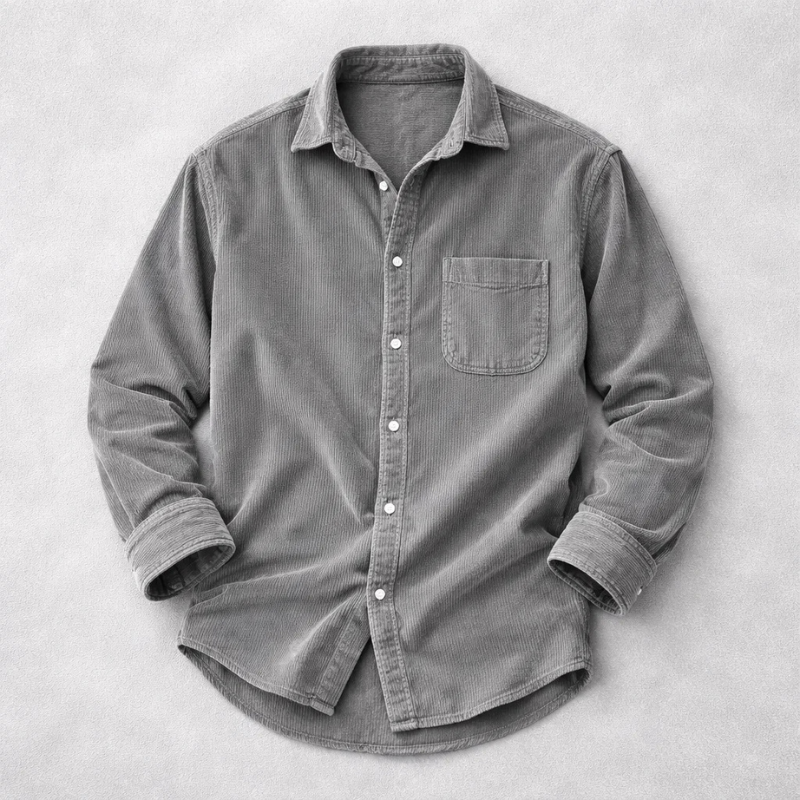MAISON VALÉRIE | Chemise en velours côtelé de coton pour homme