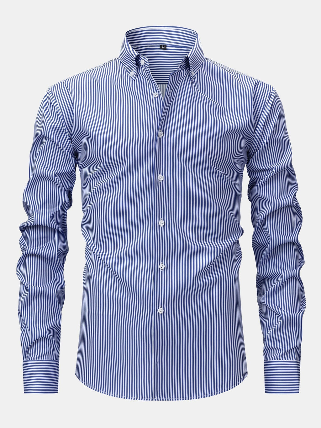 MAISON VALÉRIE | Chemise à manches longues à rayures avec boutons & pantalons slim fit à jambes affinées