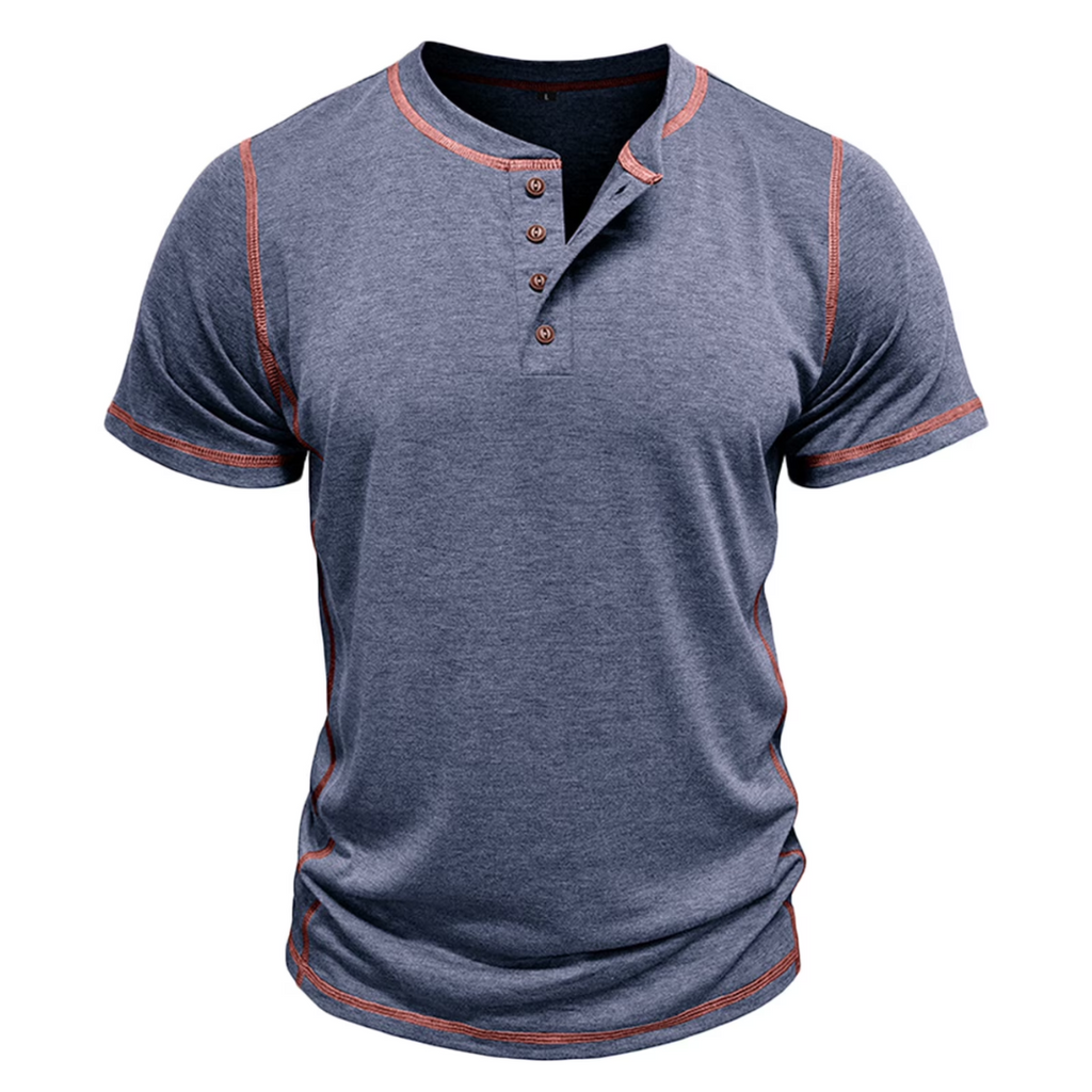 MAISON VALÉRIE | T-shirt henley pour hommes