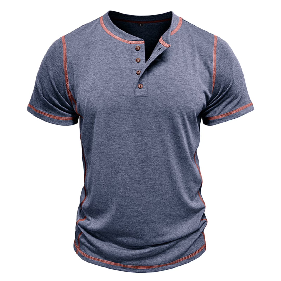 MAISON VALÉRIE | T-shirt henley pour hommes