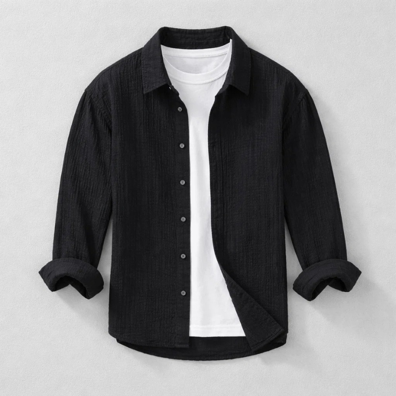 MAISON VALÉRIE | Chemise en double gauze pour hommes