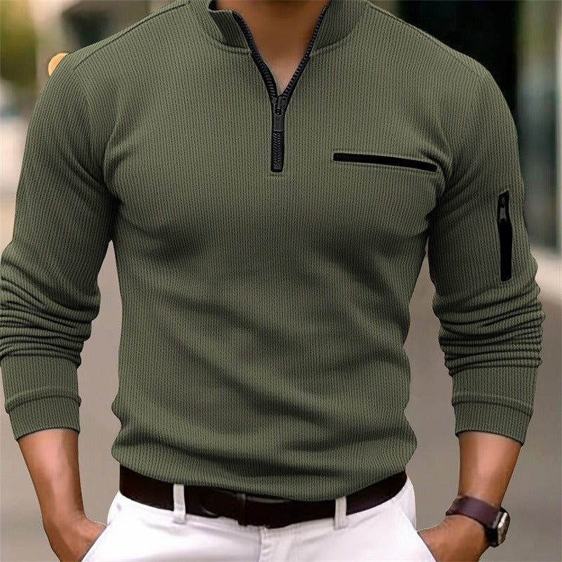 MAISON VALÉRIE | Chemise à col zippé pour homme