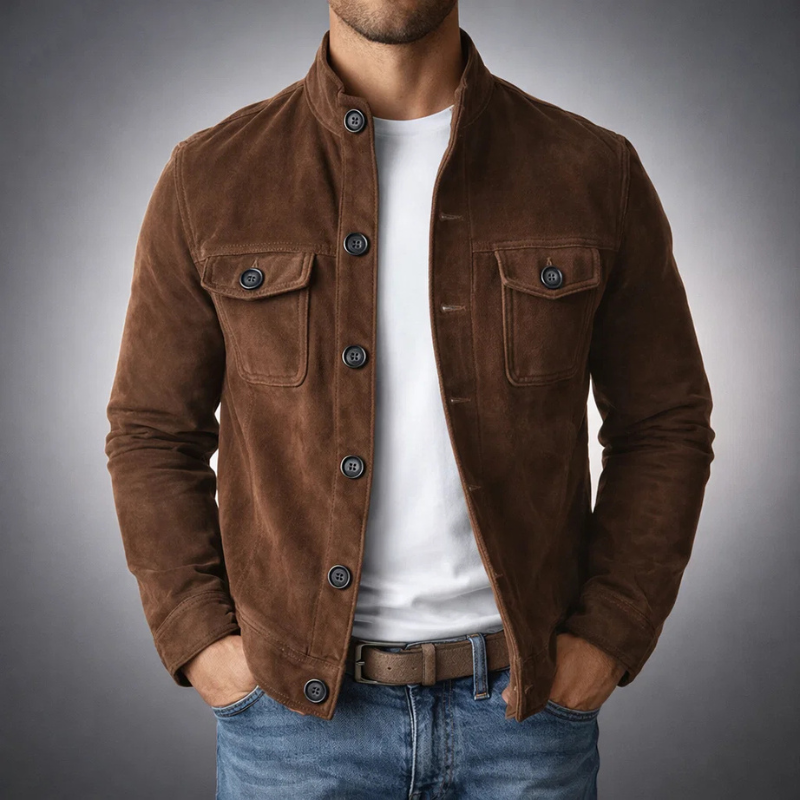 MAISON VALÉRIE | Veste en suédine pour hommes