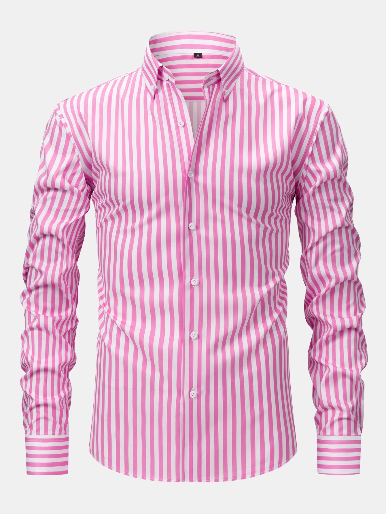 MAISON VALÉRIE | Chemise à manches longues à rayures avec boutons & pantalons slim fit à jambe élargie