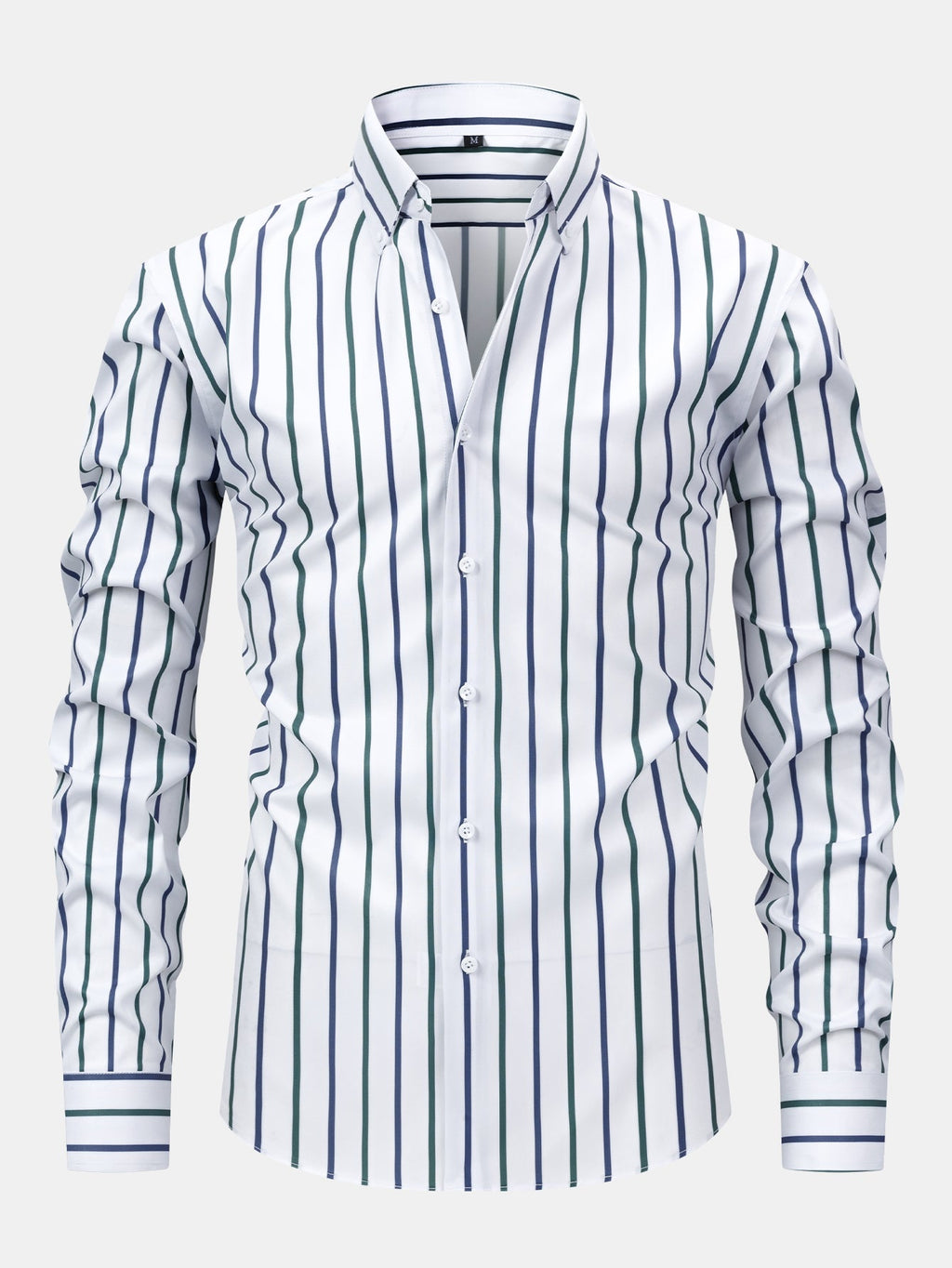MAISON VALÉRIE | Chemise à manches longues à rayures avec boutons
