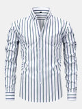 MAISON VALÉRIE | Chemise à manches longues à rayures avec boutons