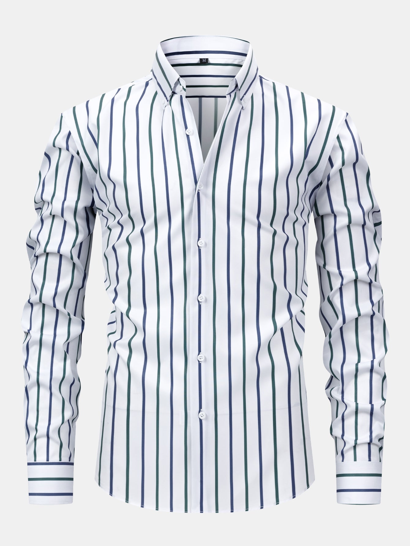 MAISON VALÉRIE | Chemise à manches longues à rayures avec boutons