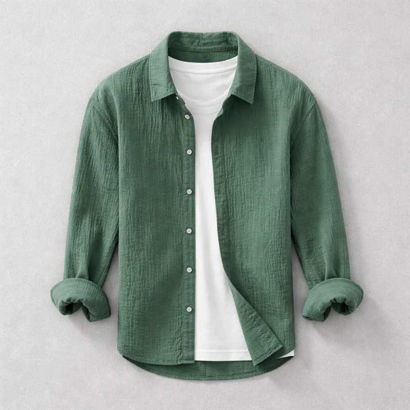 MAISON VALÉRIE | Chemise en double gauze pour hommes