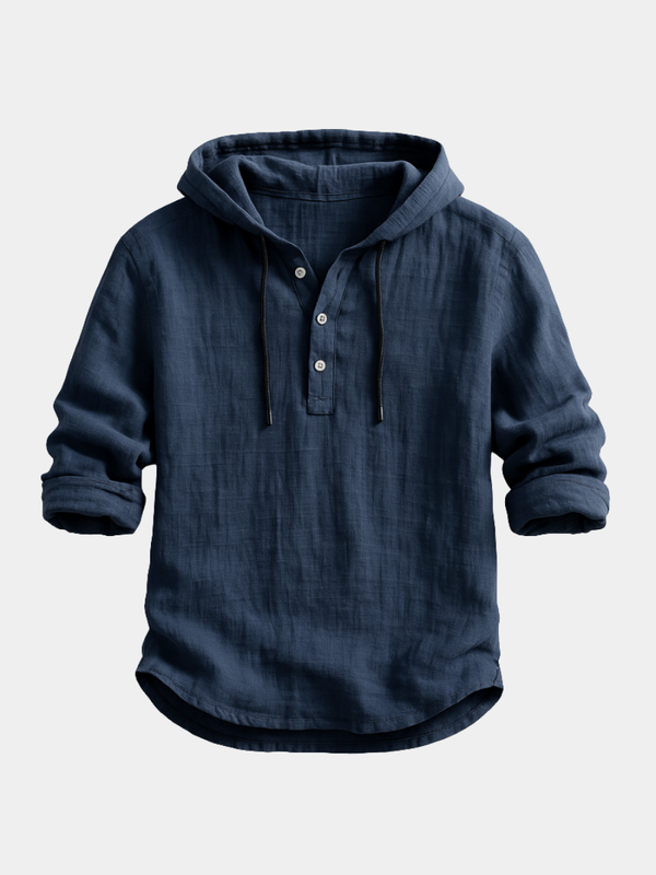 Chemise à capuche en lin pour homme — Maison Valérie