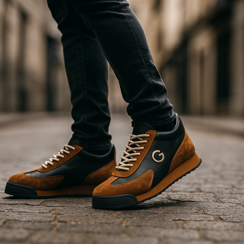 MAISON VALÉRIE | Baskets classique bicolore pour homme