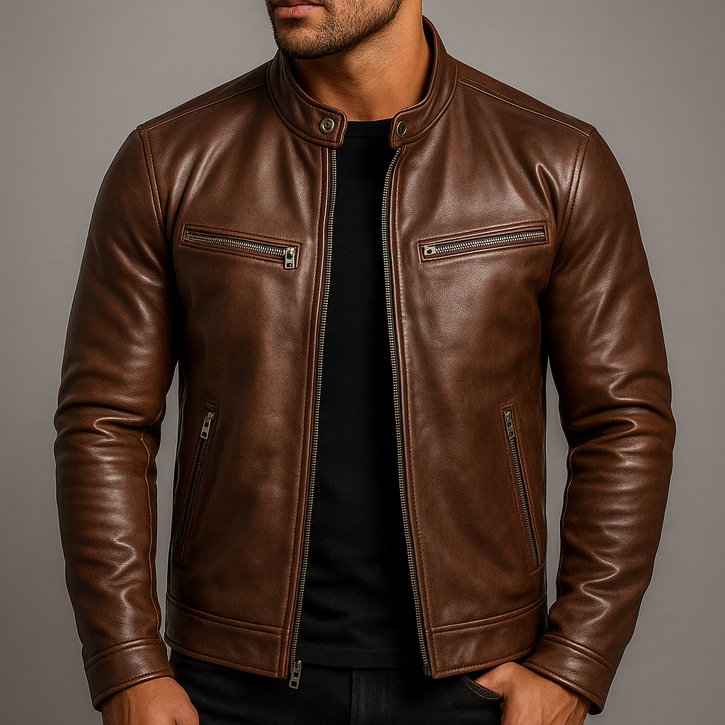 MAISON VALÉRIE | Veste moto minimaliste pour hommes