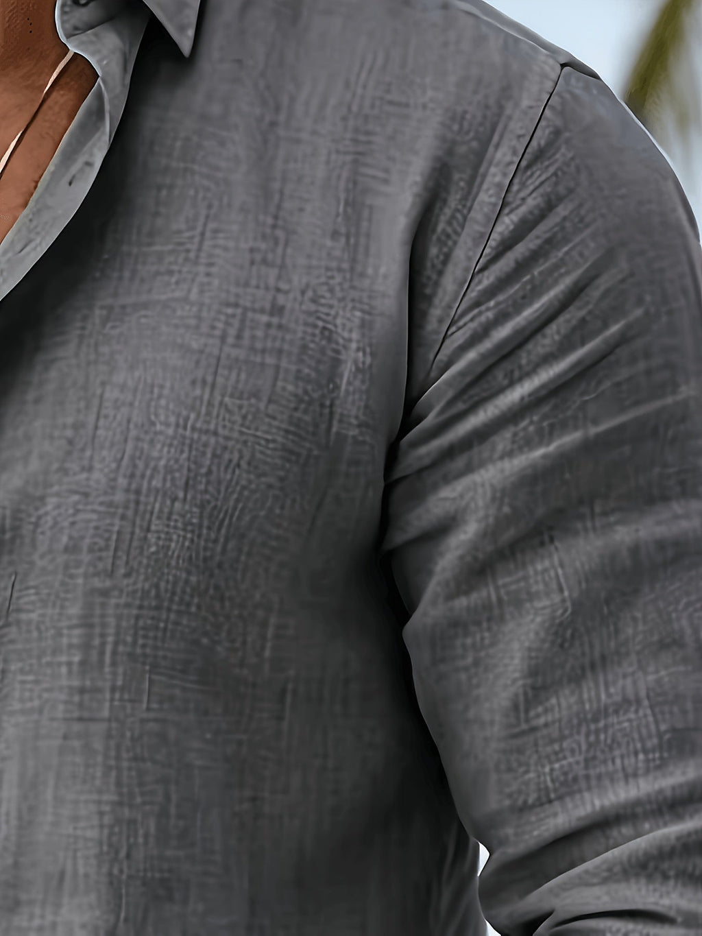 MAISON VALÉRIE | Chemise en mélange de lin pour homme