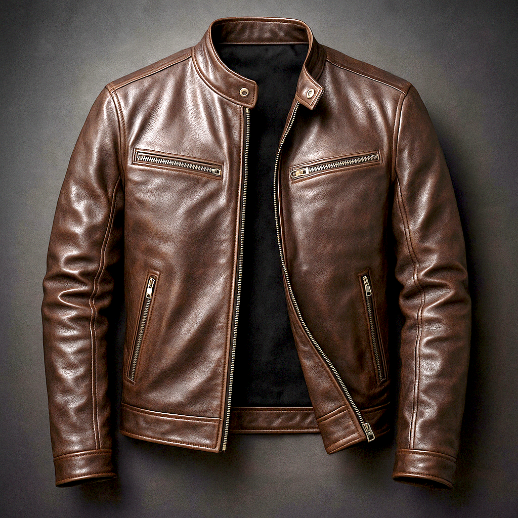 MAISON VALÉRIE | Veste moto minimaliste pour hommes