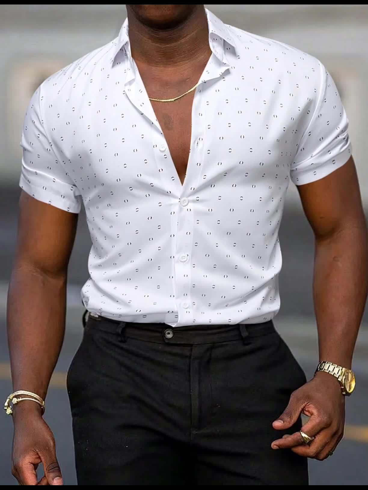 MAISON VALÉRIE | Chemise à imprimé tropical pour hommes