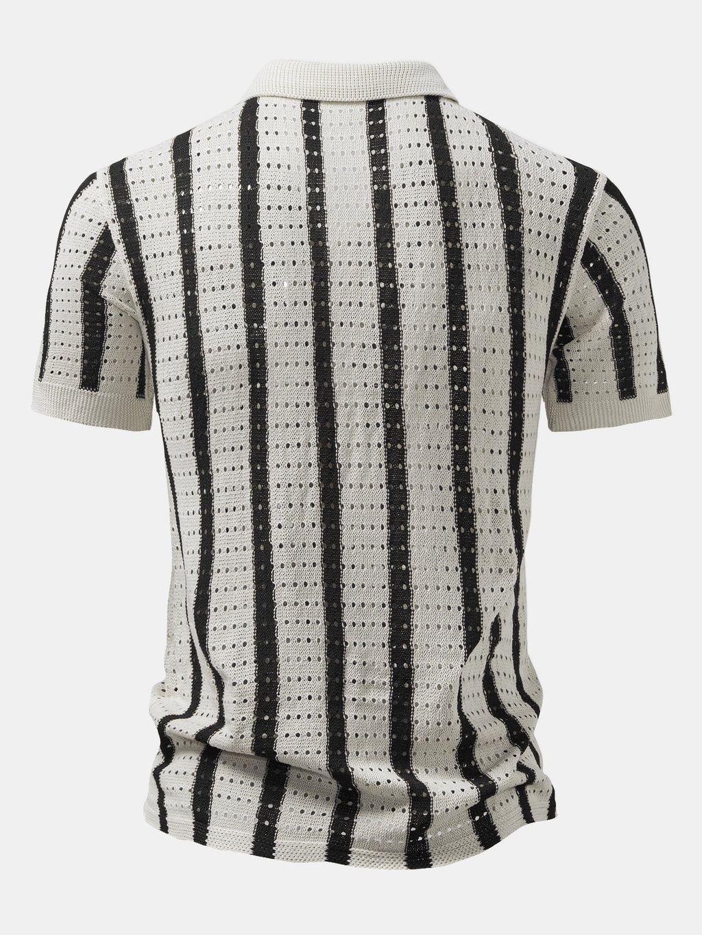 MAISON VALÉRIE | Chemise à rayures avec œillets en maille