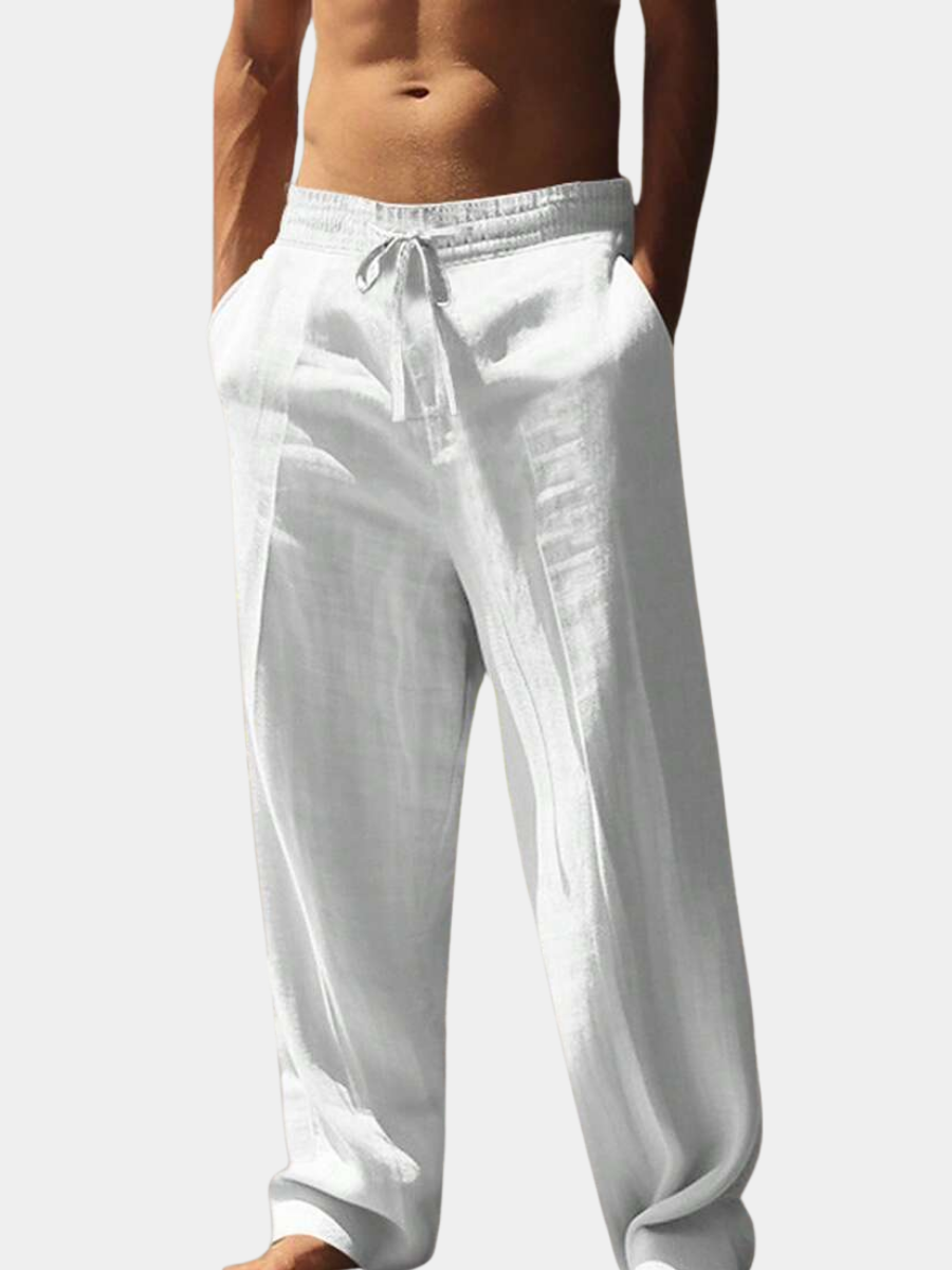 Mathis pantalon léger en lin avec cordon