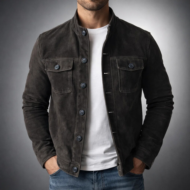 MAISON VALÉRIE | Veste en suédine pour hommes