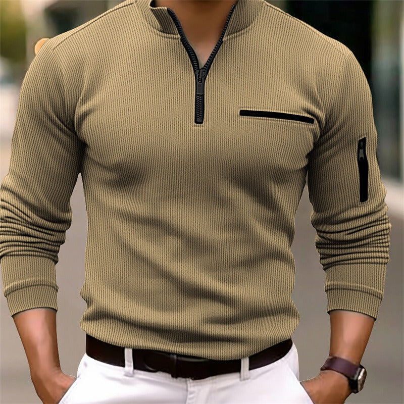 MAISON VALÉRIE | Chemise à col zippé pour homme