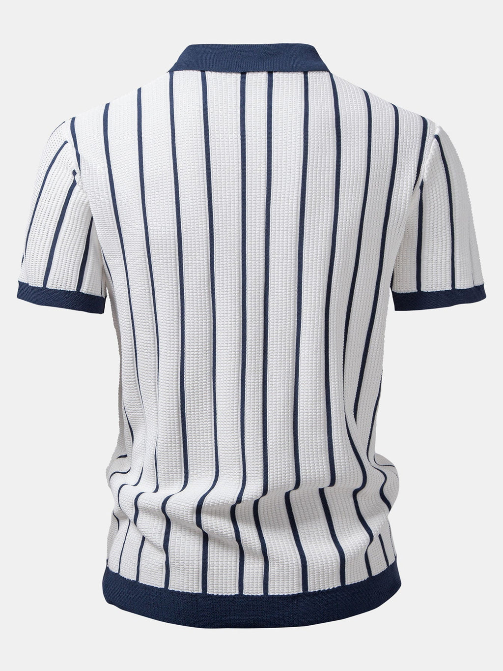 MAISON VALÉRIE | Chemise à rayures en maille avec boutons & pantalons en lin droits