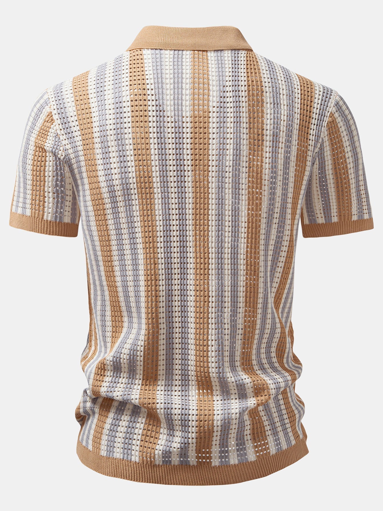 MAISON VALÉRIE | Chemise à rayures avec œillets au crochet