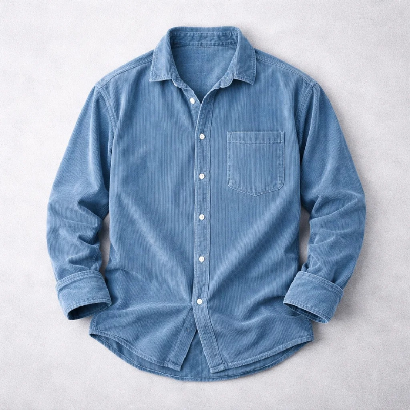 MAISON VALÉRIE | Chemise en velours côtelé de coton pour homme