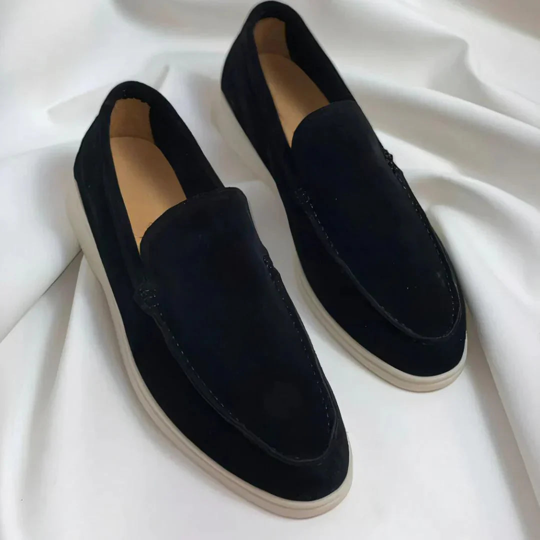 MAISON VALÉRIE | Mocassins classiques en daim pour homme