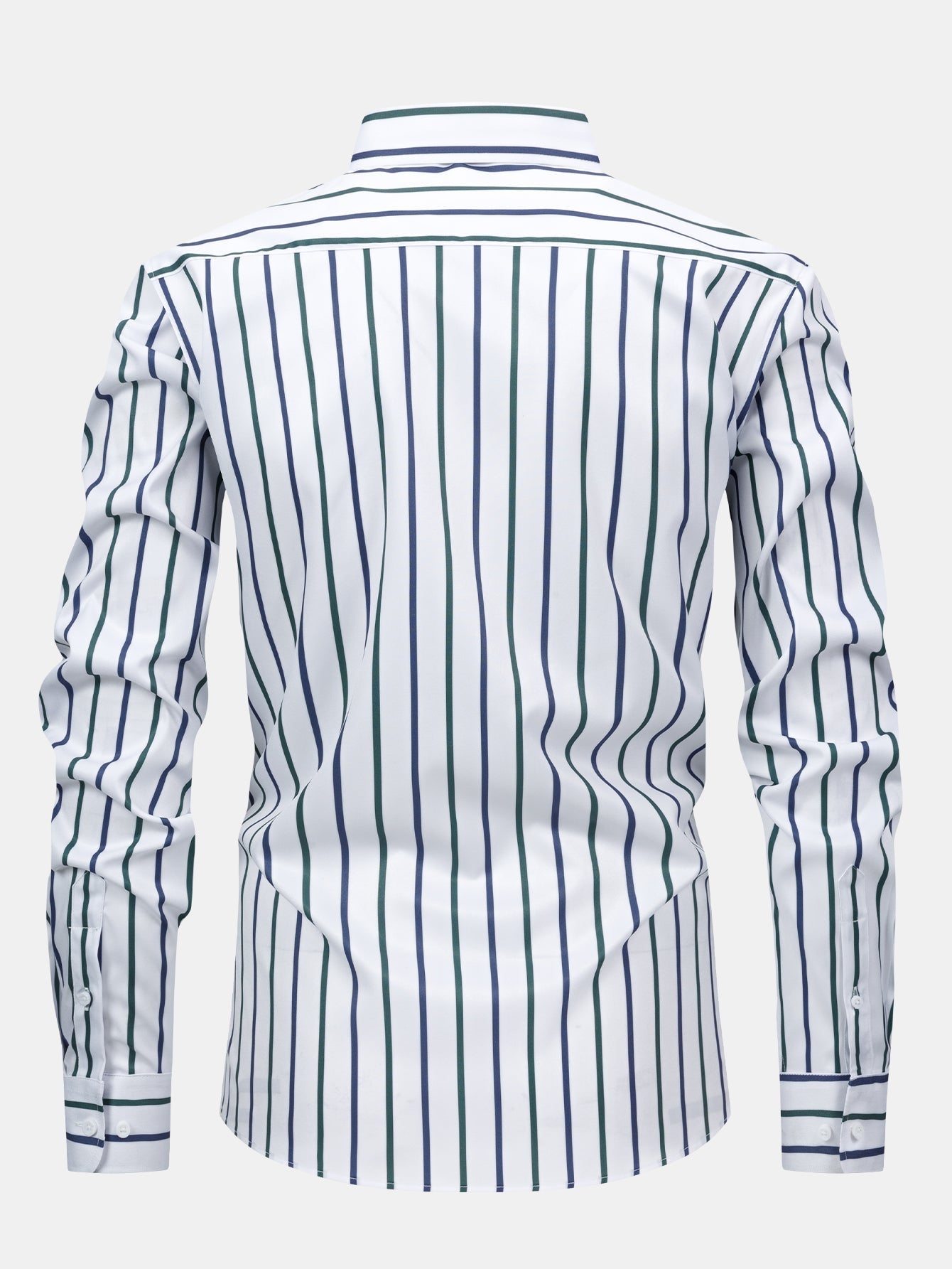 MAISON VALÉRIE | Chemise à manches longues à rayures avec boutons & pantalons slim fit à jambes évasées