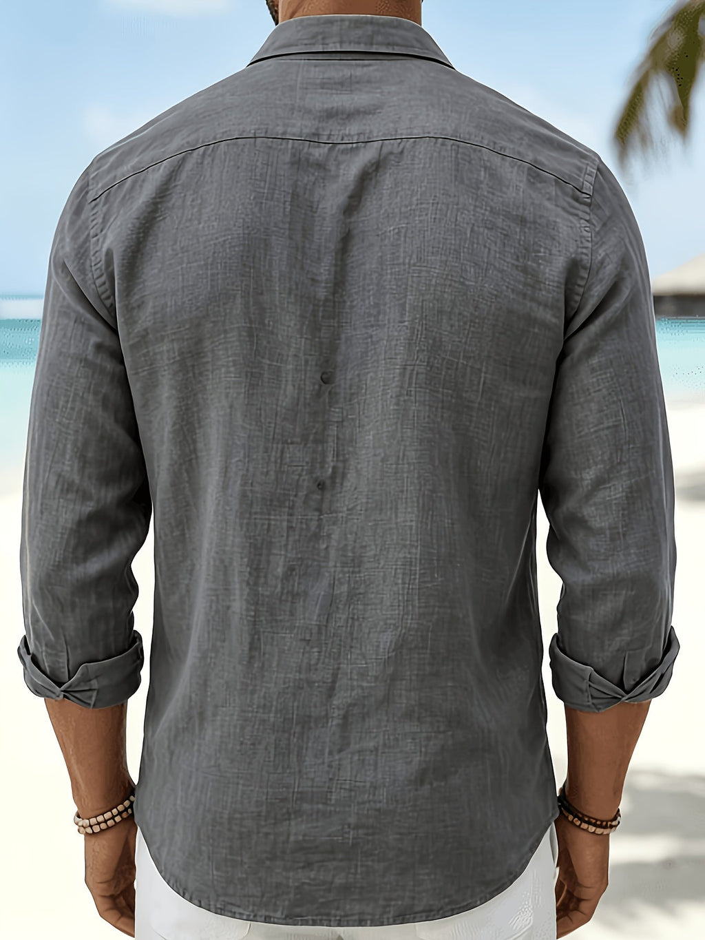 MAISON VALÉRIE | Chemise en mélange de lin pour homme