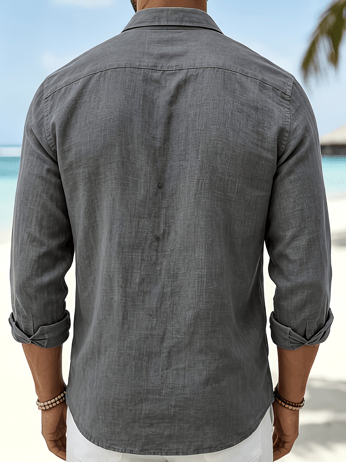 MAISON VALÉRIE | Chemise en mélange de lin pour homme