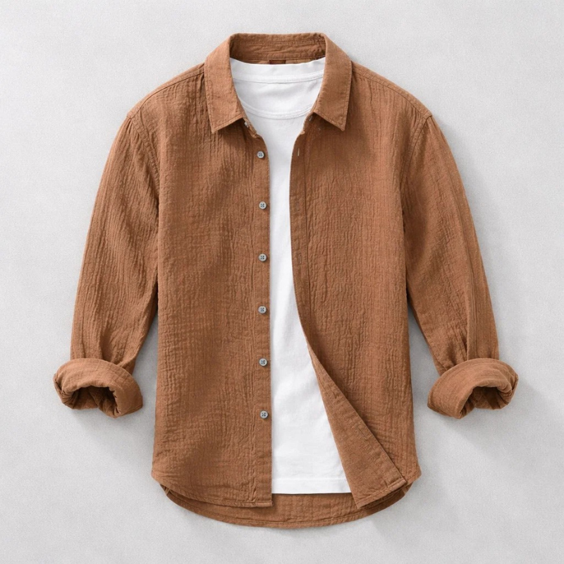 MAISON VALÉRIE | Chemise en double gauze pour hommes