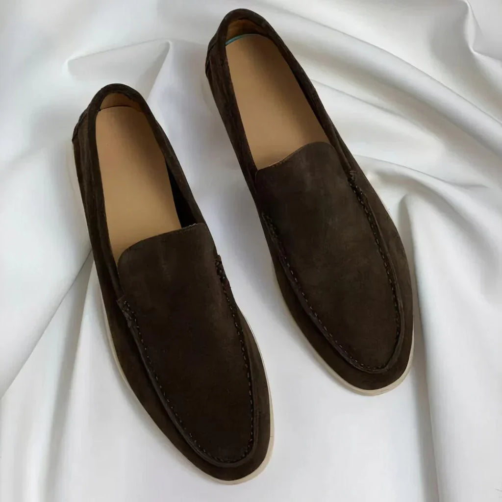 MAISON VALÉRIE | Mocassins classiques en daim pour homme
