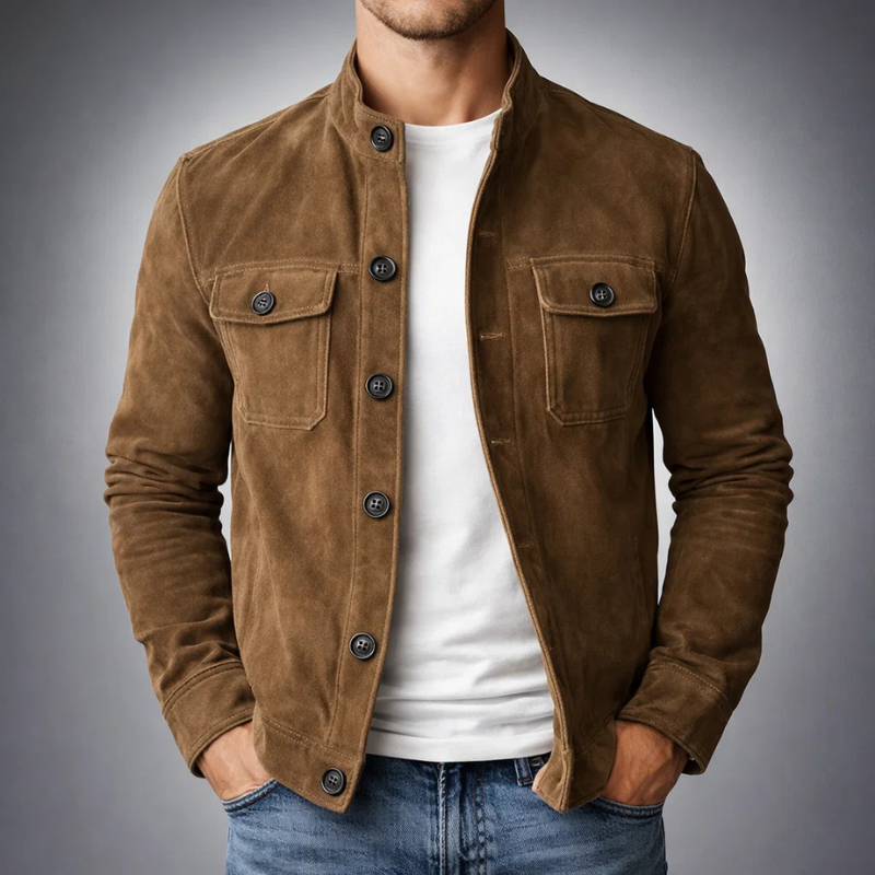 MAISON VALÉRIE | Veste en suédine pour hommes