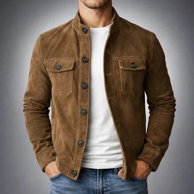 MAISON VALÉRIE | Veste en daim boutonnée pour homme