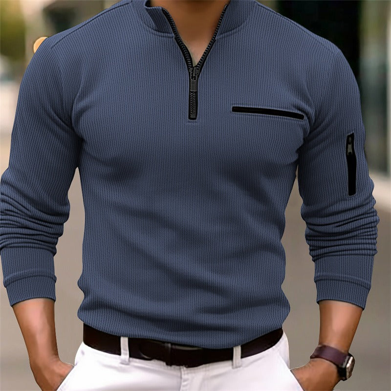 MAISON VALÉRIE | Chemise à col zippé pour homme