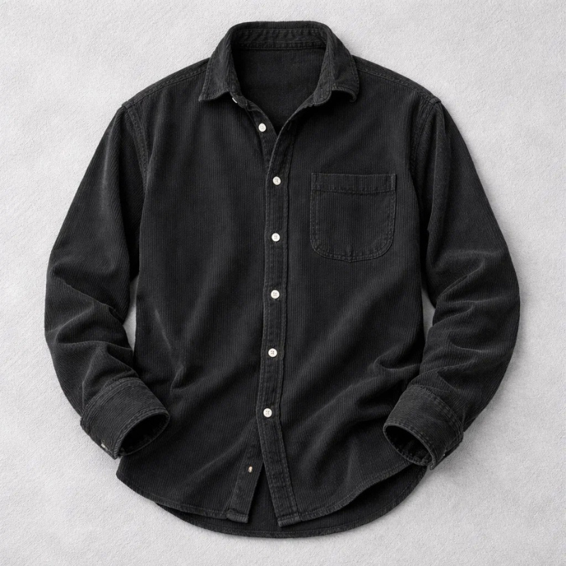 MAISON VALÉRIE | Chemise en velours côtelé de coton pour homme