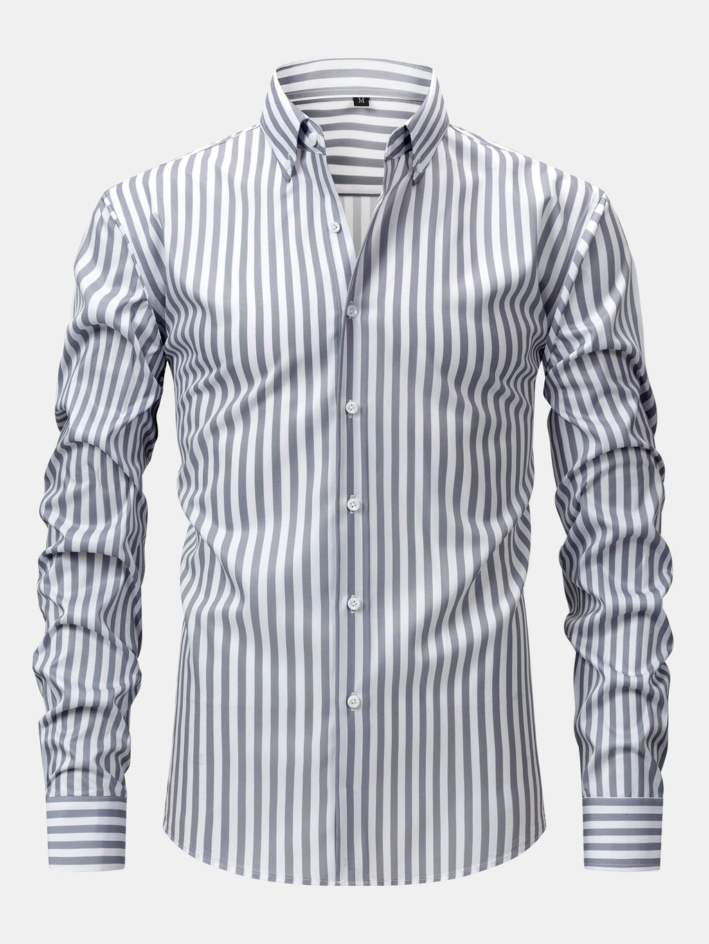 MAISON VALÉRIE | Chemise à manches longues à rayures avec boutons & pantalons slim fit à jambe élargie