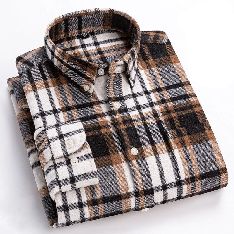 MAISON VALÉRIE | Chemise cosy en flanelle à carreaux pour hommes