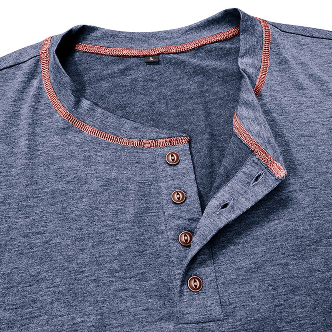 MAISON VALÉRIE | T-shirt henley pour hommes