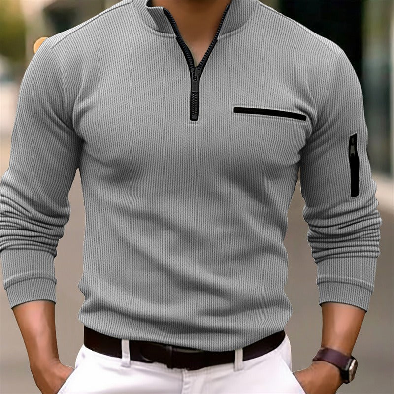 MAISON VALÉRIE | Chemise à col zippé pour homme