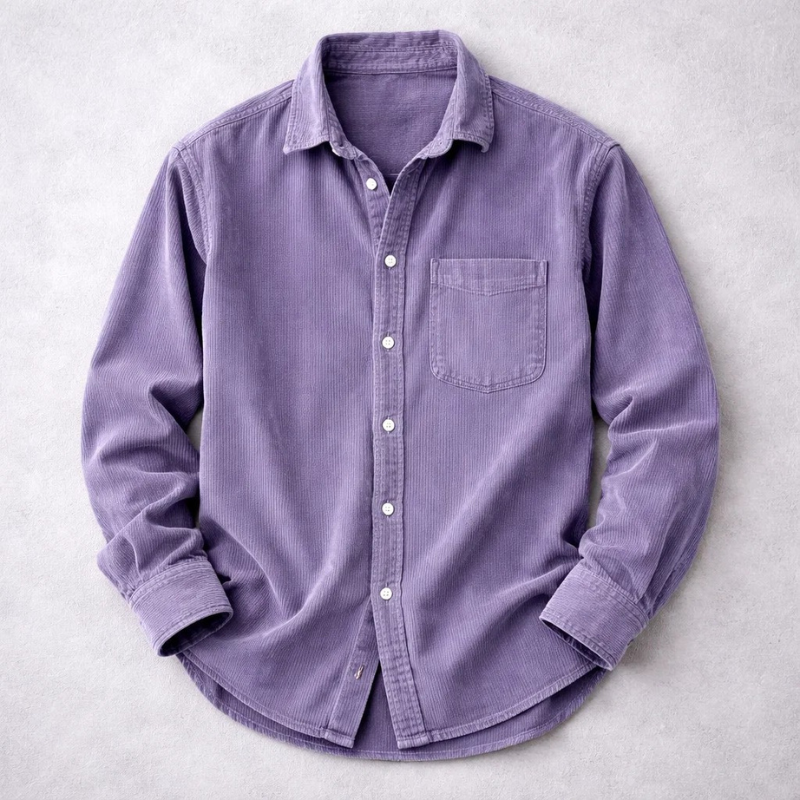 MAISON VALÉRIE | Chemise en velours côtelé de coton pour homme