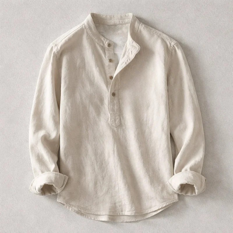 MAISON VALÉRIE | Chemise en coton lin style ancien pour homme