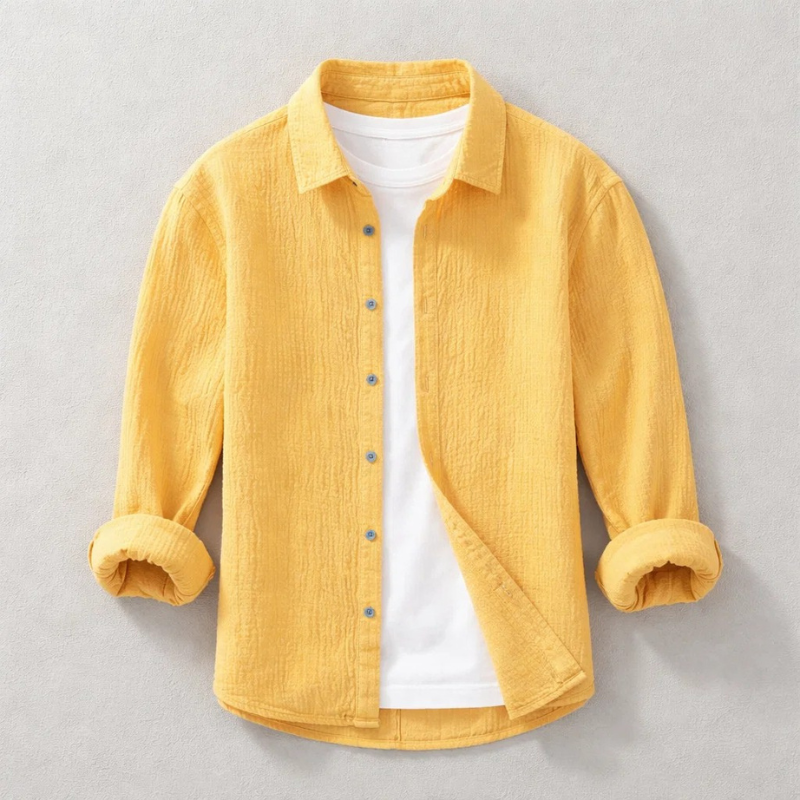 MAISON VALÉRIE | Chemise en double gauze pour hommes