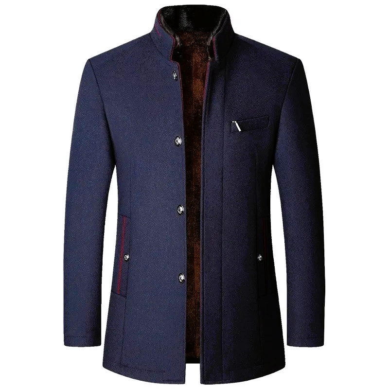Manteau en mélange de laine pour homme