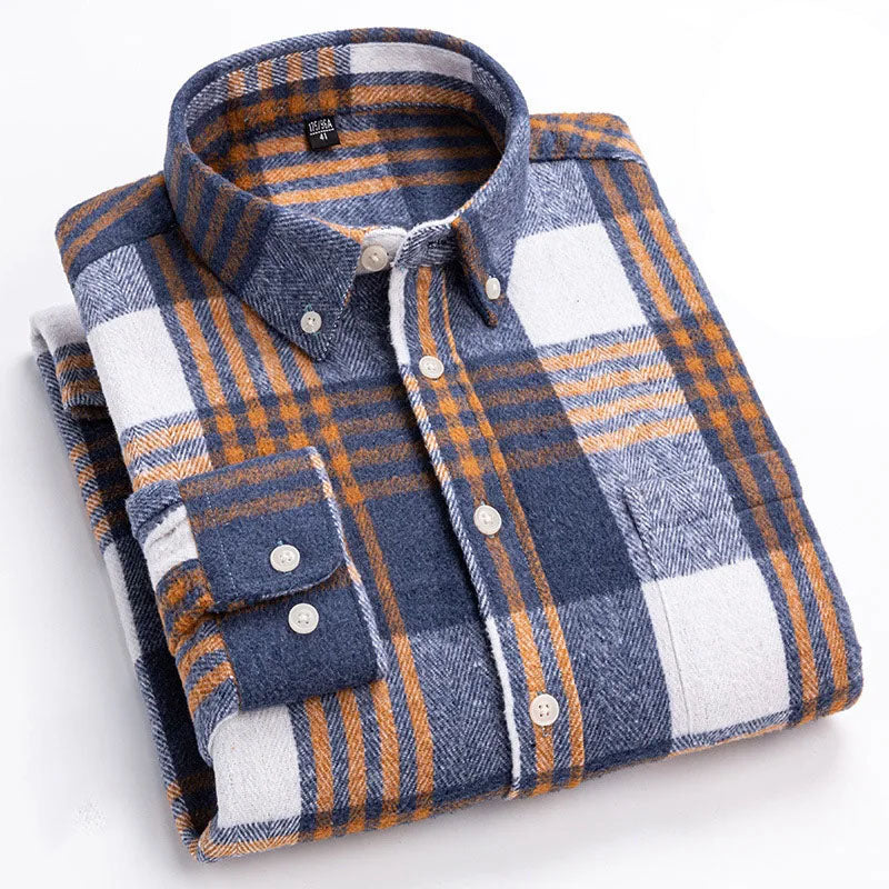 MAISON VALÉRIE | Chemise cosy en flanelle à carreaux pour hommes