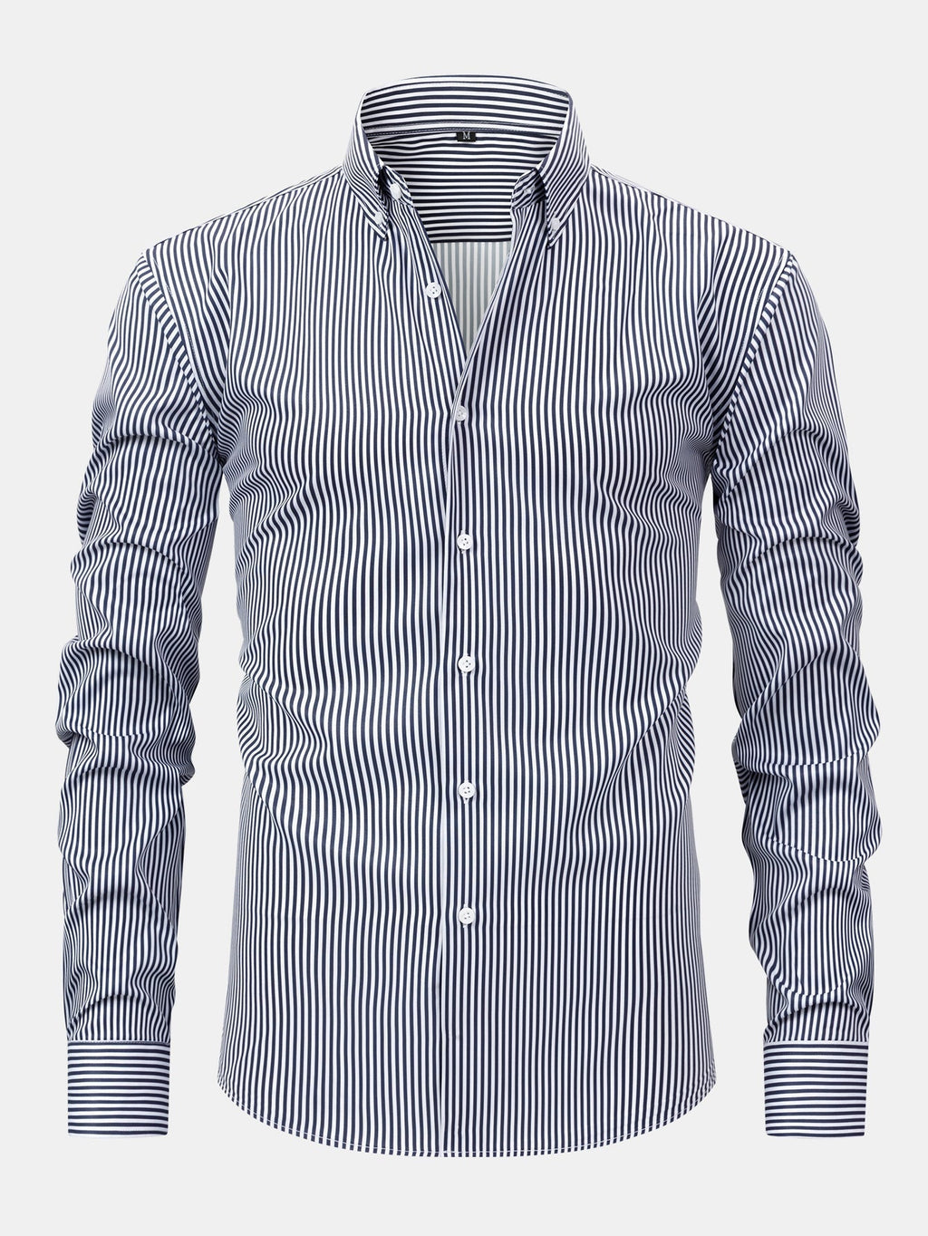 MAISON VALÉRIE | Chemise à manches longues à rayures avec boutons & pantalons slim fit à jambes affinées
